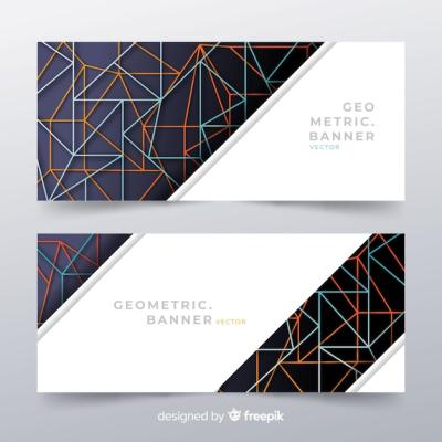 Modern Geometric Banner Designs – Free Download