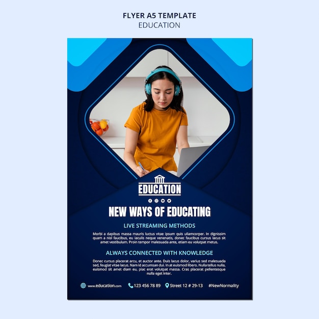 Online Education Flyer Template – Free Download, Free Stock Photo