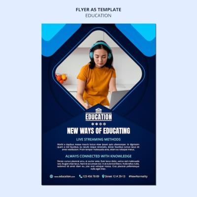 Online Education Flyer Template – Free Download, Free Stock Photo