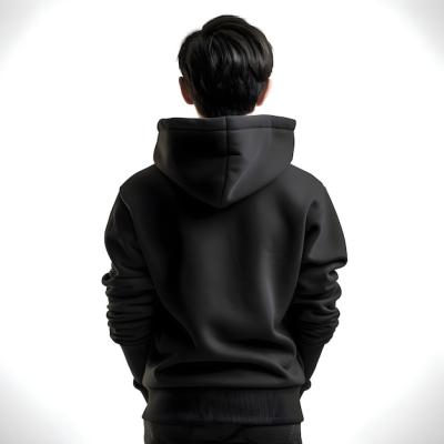 Back View of a Young Man in Black Hoodie Isolated on White Background – Free Stock Photo for Download