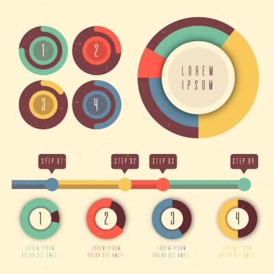 Flat Design Pie Chart Infographics – Free Download