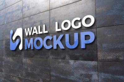 Wall Logo Mock-Up Design for Business – Free Download