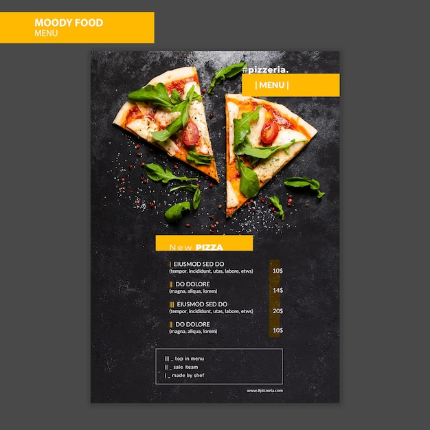 Moody Restaurant Food Menu Mock-Up – Free Download