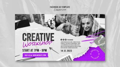 Creativity Facebook Ad Template Set – Download Free Stock Photos