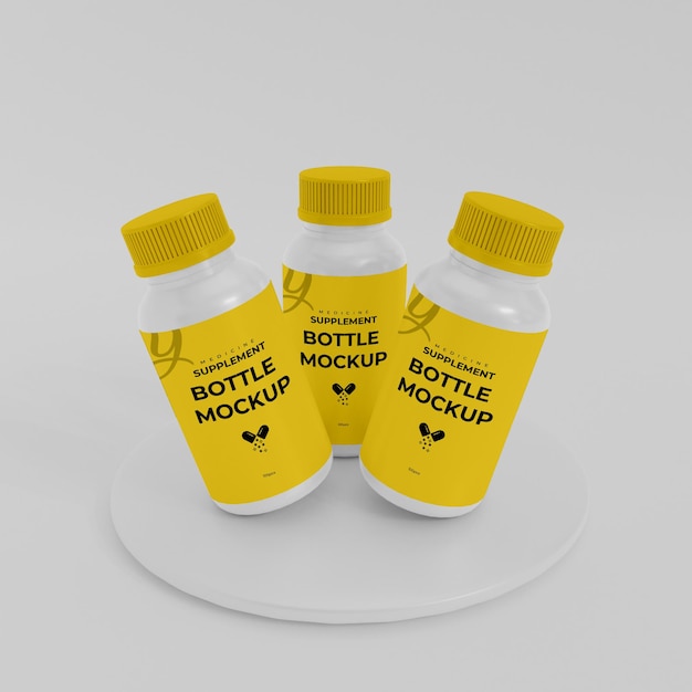 3D Bottle Mockup – Free Download