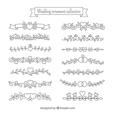 Vintage Wedding Ornament Collection – Free Download