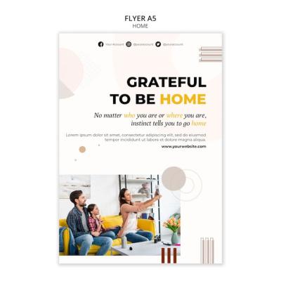 Minimalistic Vertical Flyer Template for New Home – Free Download