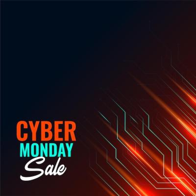 Modern Cyber Monday Sale Digital Technology Background – Free Download