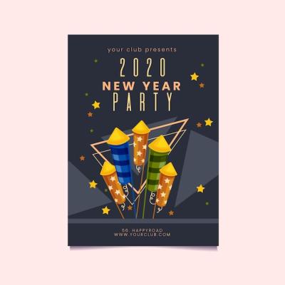 New Year Party Flyer Template – Free Download