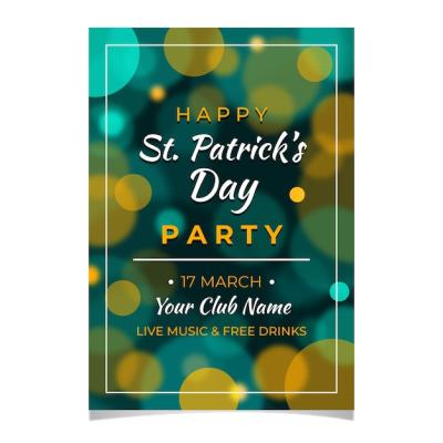 Blurred St. Patrick’s Day Flyer Template – Free Download