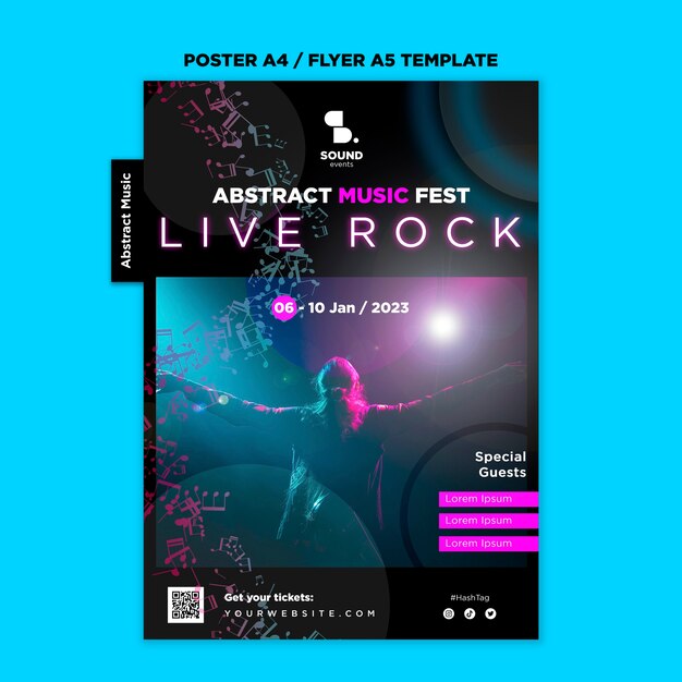 Music Show Poster Template – Free Download