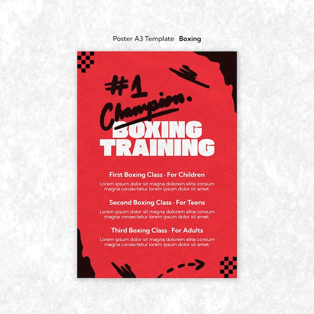 Boxing Template Design for Professional Use – Free Download