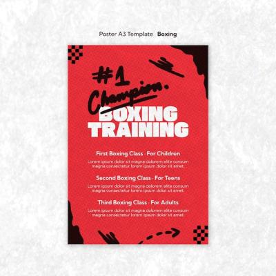 Boxing Template Design for Professional Use – Free Download