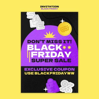 Black Friday Sales Invitation Template – Free Download