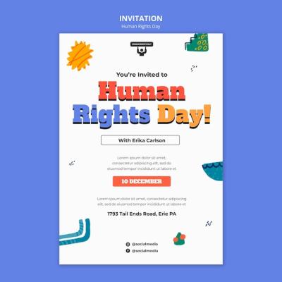 Human Rights Day Template Design – Free to Download