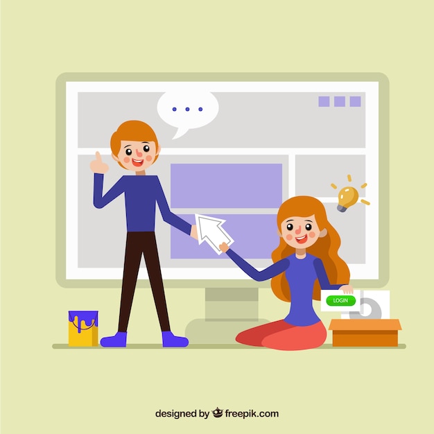 Modern Flat Design Web Concept – Free Download