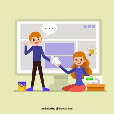Modern Flat Design Web Concept – Free Download