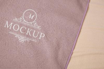 Beach Towel Mock-Up on Sandy Shores – Free Download