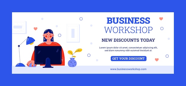 Hand Drawn Business Workshop Facebook Cover – Free to Download