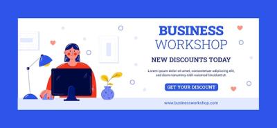 Hand Drawn Business Workshop Facebook Cover – Free to Download