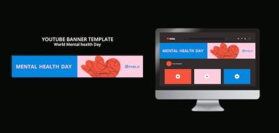 World Mental Health Day YouTube Banner Template – Free Download