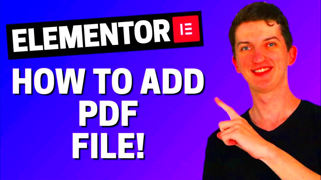 How To Add PDF File To Elementor  YouTube