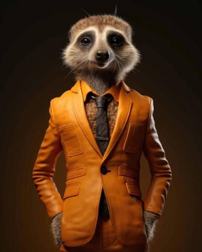 3D Meerkat in a Business Suit with Human Body â Download Free Stock Photo