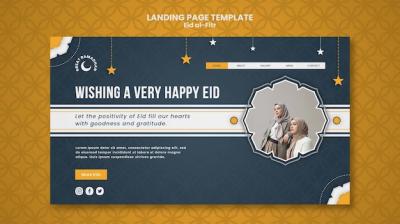Realistic Eid Al-Fitr Design Template – Free Download