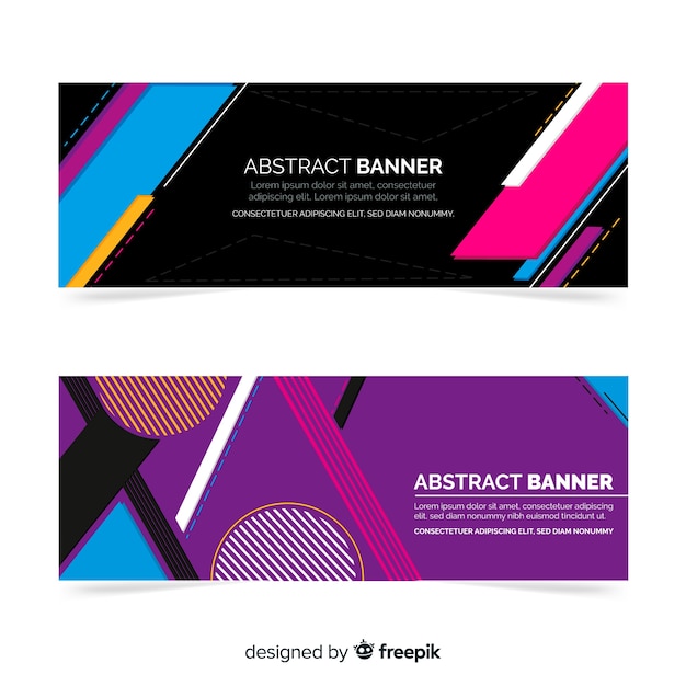 Modern Banners with Abstract Shapes – Free Download