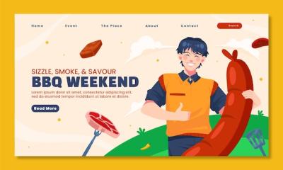 BBQ Party Landing Page Template – Free Download