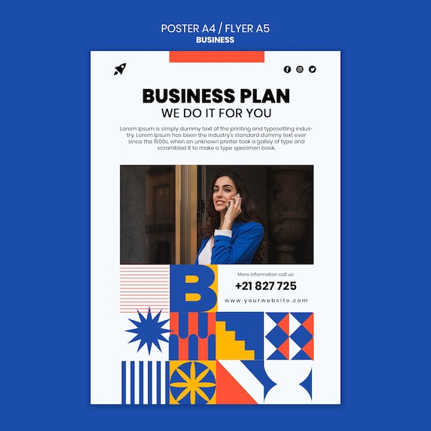 Elegant Woman Vertical Poster for Business – Free Download