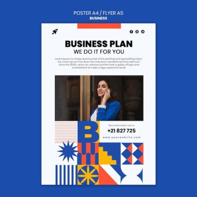 Elegant Woman Vertical Poster for Business – Free Download