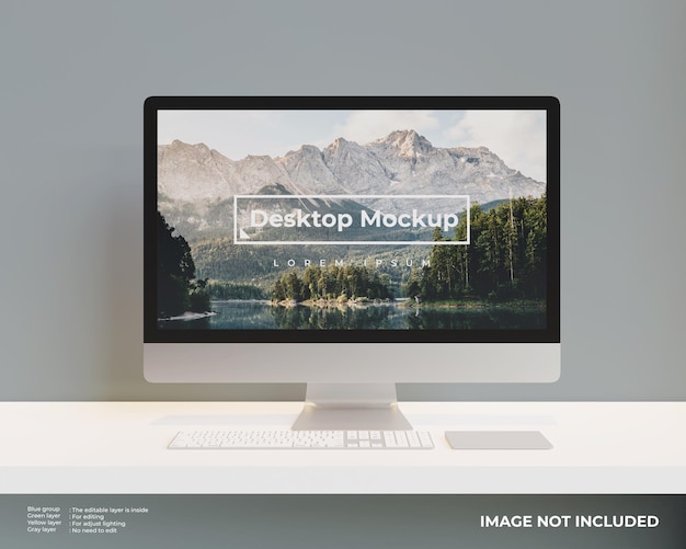 Desktop Mockup Front View – Free Stock Photo for Download