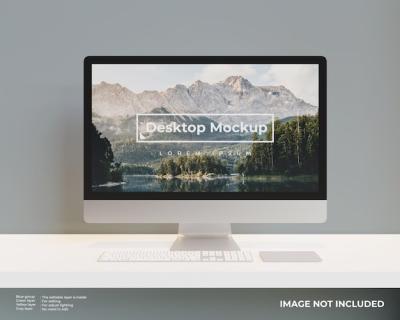 Desktop Mockup Front View – Free Stock Photo for Download