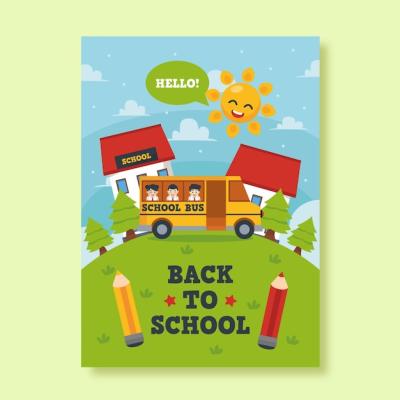 Back to School Card Template for Free Download