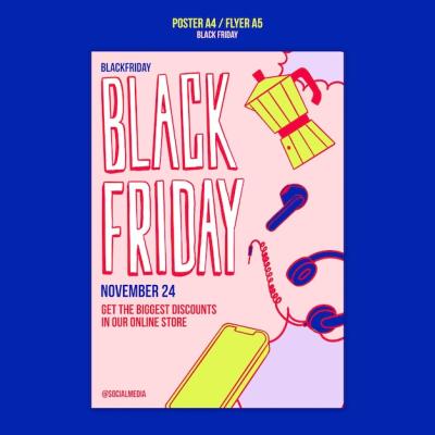 Black Friday Poster Template – Free Download, Free Stock Photo