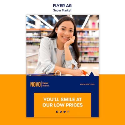 Supermarket Concept Flyer Template – Free Download
