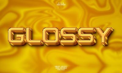 Glossy 3D Editable Text Effect – Free Download