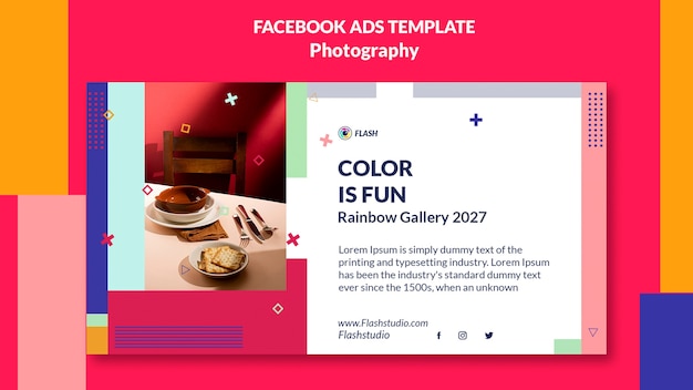 Flat Design Photography Template – Free to Download