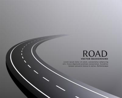 Curved Perspective Road Pathway Background – Free Stock Photo for Download