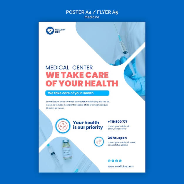 Covid-19 Medicine Flyer Template – Free Download
