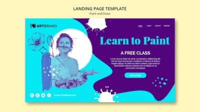 Landing Page Template for Painting Tutorials – Free Download