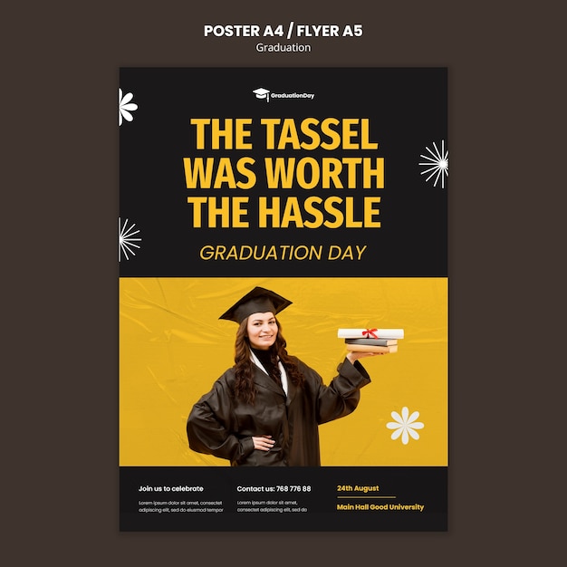 Graduation Ceremony Poster Template – Free Download