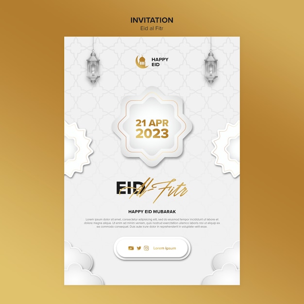 Gradient Eid al-Fitr Template – Free Download