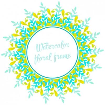 Watercolor Floral Frame – Free Download for Stock Photos