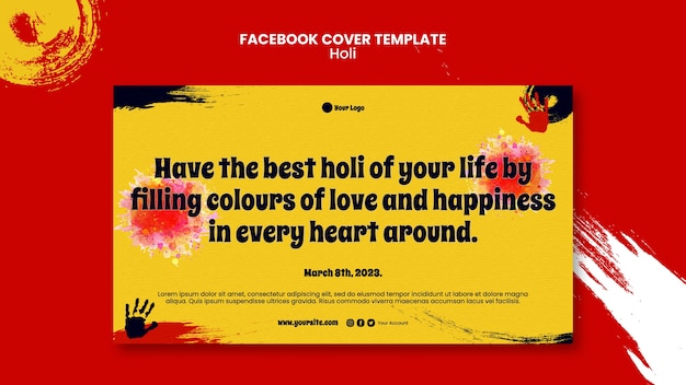 Holi Celebration Facebook Cover – Free Download for Stunning Designs