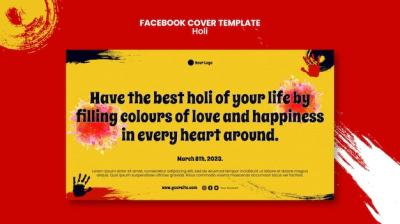 Holi Celebration Facebook Cover – Free Download for Stunning Designs