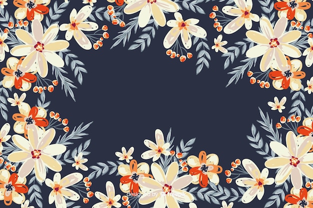 Colorful Painted Flowers Natural Background – Free Download, Free Stock Photo