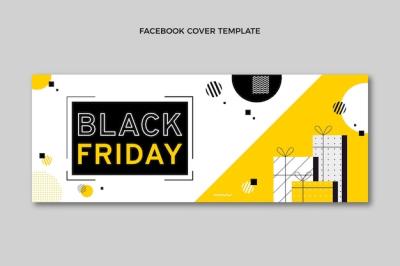 Flat Black Friday Social Media Cover Template – Free Download