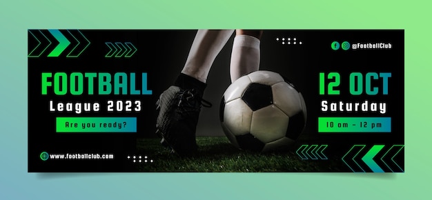 Gradient Football Game Facebook Cover – Free Download